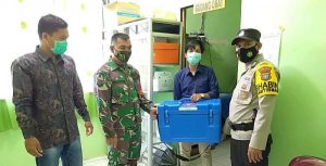 TNI/ POLRI Pantau Proses Vaksinasi di Puskesmas Pagaran Tapah