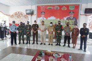 Tetap Ikuti Prokes, Sekda Rohul Buka TMMD ke-110 Tahun 2021 Kodim 0313/KPR