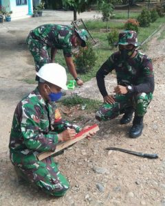Ukur Volume, Satgas TMMD Ke-110 Kodim 0313 /KPR Pasang Patok Jalan