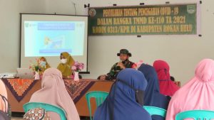 Tingkatkan Pengetahuan Masyarakat Tentang Virus Covid – 19 dan Vaksinasi, Satgas TMMD Ke -110 Lakukan Penyuluhan