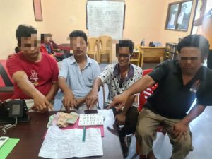 4 Orang Sedang Main Judi Domino Dikedai Tuak Diciduk Tim Opsnal Polsek Siak Hulu