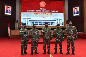 Wakasal Hadiri Laporan Kenkat Pati TNI