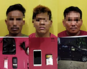 3 Pengedar Shabu Diringkus Resnarkoba Polres Kampar di 2 Lokasi di Tapung Hilir
