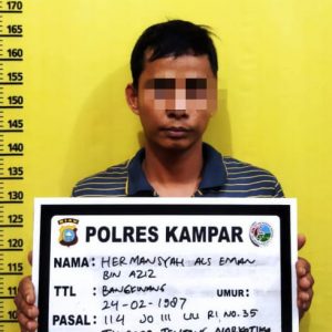 Resnarkoba Polres Kampar Tangkap Seorang DPO Setelah Buron Sekitar 6 Bulan