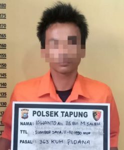 Pelaku Curanmor Diamankan Warga Lalu Diserahkan ke Polsek Tapung