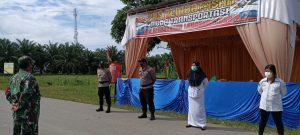 Tim Gabugan Cek Kendaraan di Pos PPKM Rohul
