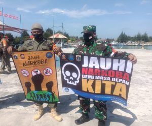 Koramil 04/KS bersama Tri Pilar Kepulauan Seribu Sosialisasikan Pemberantasan dan Pencegahan Narkoba
