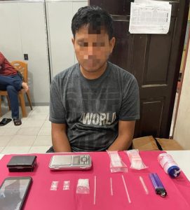Resnarkoba Polres Kampar Ciduk Seorang Pengedar Shabu di Wilayah Desa Koto Tuo