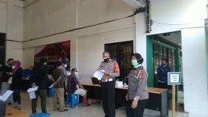 Sukseskan Program Pemerintah, Satpas SIM Pembantu Sukmajaya Gelar Vaksinasi