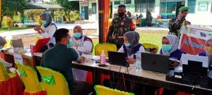 Koramil 12/XIII Koto Kampar Gelar Vaksinasi Kepada Masyarakat