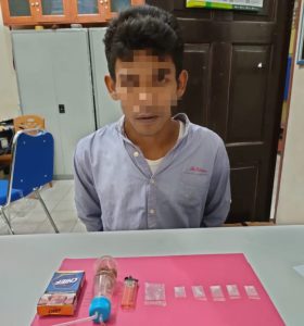Tim Opsnal Resnarkoba Polres Kampar Ciduk Pengedar Shabu di Kampung Terandam Tambang