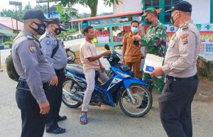 TNI-POLRI Ajak Warga Pakai Masker