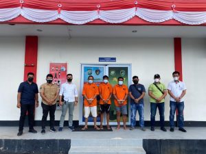 Dit Polairud Polda Kepri Limpahkan 3 Orang Kurir Sabu Kepada Tim Panther Sat Resnarkoba Polres Karimun
