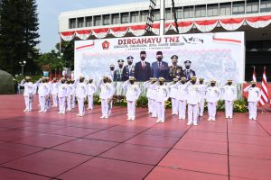 Peringati HUT ke-76 TNI, TNI AL Ikuti Upacara Secara Virtual