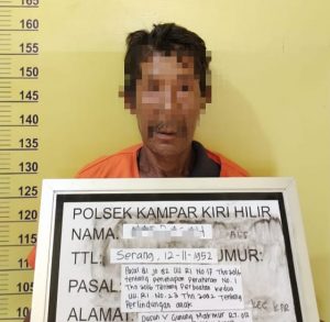 Cabuli Anak Dibawah Umur, Kakek Bejad ini Ditangkap Unit Reskrim Polsek Kampar Kiri Hilir