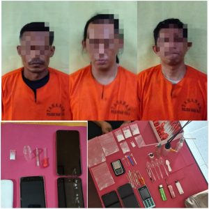 Grebek Toko Bangunan, Seorang Bandar dan 2 Pengedar Shabu Diringkus Polsek Siak Hulu