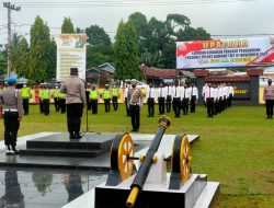 Kapolres Kampar Pimpin Upacara Kenaikan Pangkat Pengabdian Personel Atas Nama IPDA JR. Pardede