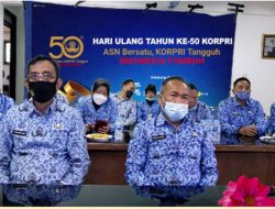 Jajaran Insan Korpri TNI AL Peringati HUT ke-50 Korpri Tahun 2021