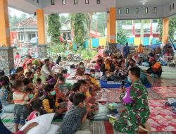 Dinas Psikologi TNI AL Beri Bantuan Healing kepada Anak Anak Pengungsi Semeru