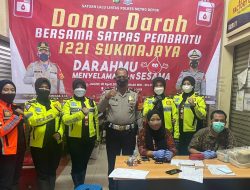Lakukan Misi Kemanusian, Satpas SIM Sukmajaya Menggelar Donor Darah