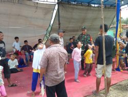 Meriahkan Perayaan HUT RI Ke -77, Babinsa Koramil 09/Langgam Monitor Pelaksanaan Lomba