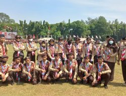 Kontingen Kwarcab Bintan Suka Cita Ikuti Penutupan Jambore Nasional XI Tahun 2022
