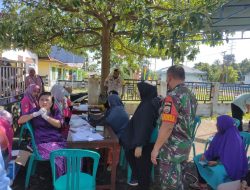 Babinsa Ramil 01/Bkn Hadiri Kegiatan Pemeriksaan Kesehatan dan Pengobatan Gratis