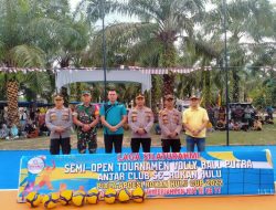 Babinsa Koramil 10/Kunto Darussalam Kodim 0313/KPR Hadiri Pembukaan Turnamen Bola Volly