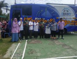 Danramil 16/Tapung Dampingi Dandim Launcing Program KB Kes TNI dan Donor Darah di Kecamatan Tapung Hilir