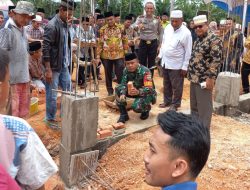 Babinsa Koramil 05/KK Hadiri Acara Peletakan Batu Pertama Pembangunan Mesjid Tengku Abdoerrahman