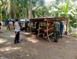 Babinsa Bersama Bhabinkamtibmas Tinjau Vaksinasi PMK