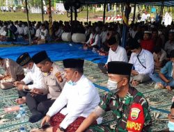 Babinsa Hadiri Kegiatan Pengajian Wirid Akbar Kecamatan Ukui