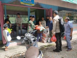 Babinsa Dampingi Sosialisasi Serta Penyaluran Batuan Sembako Kepada Masyarakat Oleh PLTA Koto Panjang