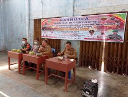 Babinsa Koramil 13/Rokan Menghadiri Rapat Sosialisasi Penyuluhan Karhutla