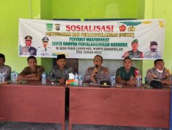 Babinsa Koramil 10/Kunto Darussalam Kodim 0313/KPR Hadiri Sosialisasi Pekat