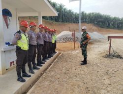 Tingkatkan Disiplin Dalam Bekerja, Babinsa Koramil 16/Tapung Pimpin Apel Pagi Security PT. MPL