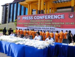 Kronologi Pengungkapan 203 Kg Sabu dan 400 Ribu Butir Ekstasi Oleh Tim Polda Riau