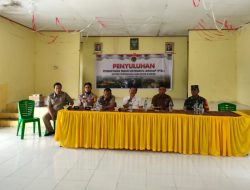 Babinsa Koramil 05/KK Hadiri Acara Penyuluhan PTSL di Kantor Desa Sungai Bunga