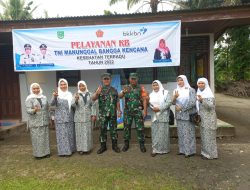 Sukseskan Program KB, Koramil 11/Tambusai Dampingi Pelayanan KB TNI Manunggal Bangsa Kencana