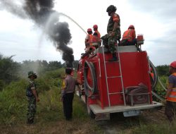 Babinsa Koramil 04/Pkl Kuras Ikut Kegiatan Simulasi Pemadaman Karhutla