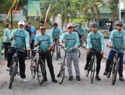 Meriahkan HUT TNI Ke-77 Tahun 2022, Kodim 0313/KPR Gelar Olahraga Sepeda Santai Bersama Forkopimda Kampar 