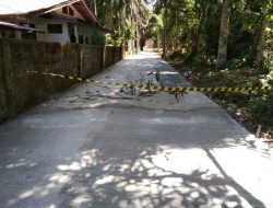 Proyek Semenisasi Jalan Didesa Tabing Mendapat Respons Positif Dari Warga Sekitar 