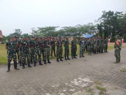 Dansatgas Pimpin Apel Pagi Personel Satgas TMMD Ke- 115 Kodim 0313/Kpr