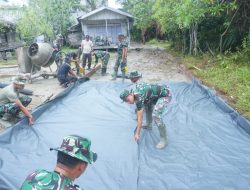 Satgas TMMD ke 115 Kodim 0313/KPR, Persiapan Semenisasi Dengan Memasang Papan Mal