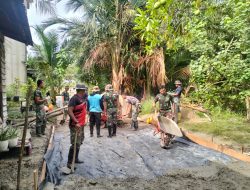 Program TMMD Ke -115 Kodim 0313/KPR Wujudkan Impian Warga Semenisasi Jalan Alhamdulillah Jadi Bagus