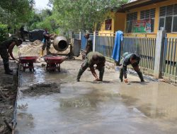 Satgas TMMD Ke-115 Kodim 0313/KPR Terus Kebut Semenisasi Jalan Hingga 100 Persen