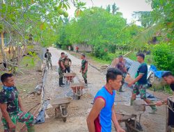 Satgas TMMD Ke-115 Kodim 0315/KPR Tak Henti – Henti Gesa Semenisasi Jalan hingga 100 Persen