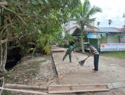 Jelang Penutupan TMMD di Teluk Meranti, Satgas Bersihkan Semua Titik Sasaran yang Sudah Rampung