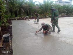 Finishing, Satgas TMMD Ke -115 Kodim 0313/KPR Cat Lapangan Volly