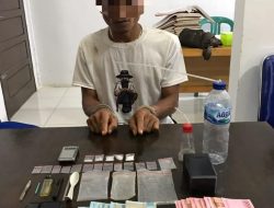 Polsek XIII Koto Kampar Tangkap Seorang Pria Terduga Pengedar Sabu